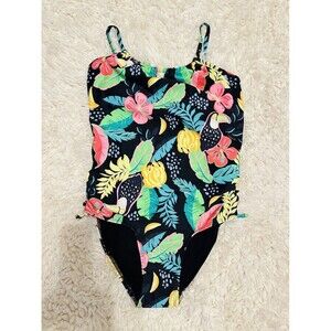 Gap Kids Girls One Piece Swimsuit Sz XXL 14/16 Bathing Suit Tropical MRSP $26.99
